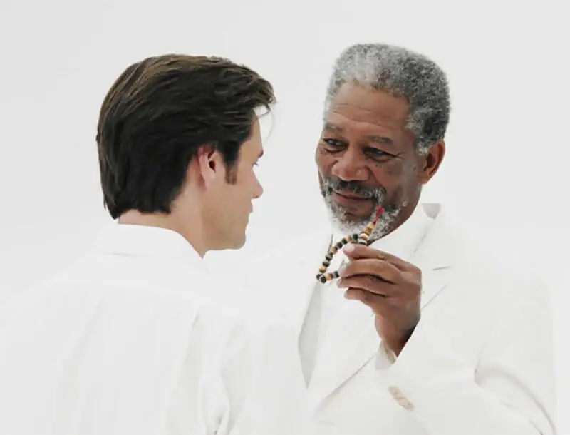 "Құдыретті Брюс" фильмінде Джим Керримен бірге