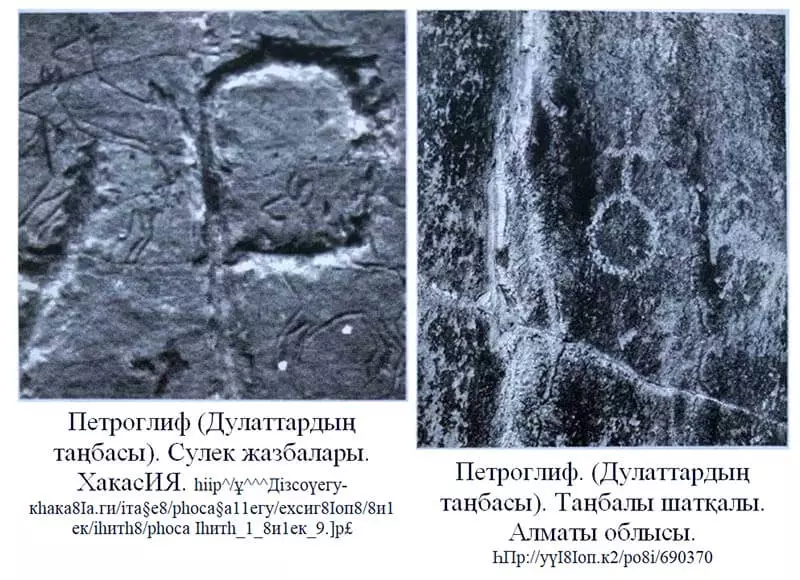 Мыңүйсін ойпатындағы ежелгі Дулаттардың таңбалары