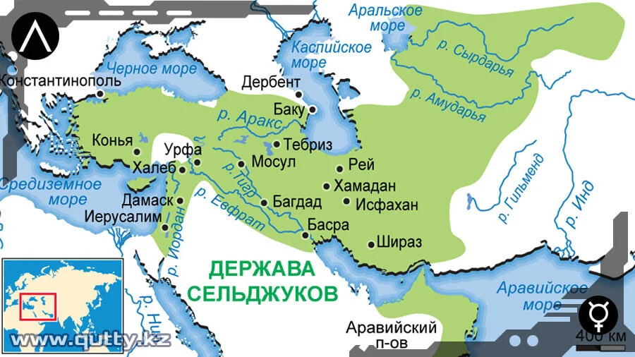 Селжұқ сұлтандығының картасы Селжұқ сұлтандығының картасы